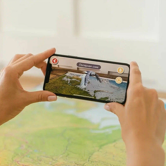 Фото к товару Интерактивная карта Россия физическая 1:8,5М 101х71 на рейках Интерактивная карта Россия физическая 1:8,5М 101х71 на рейках