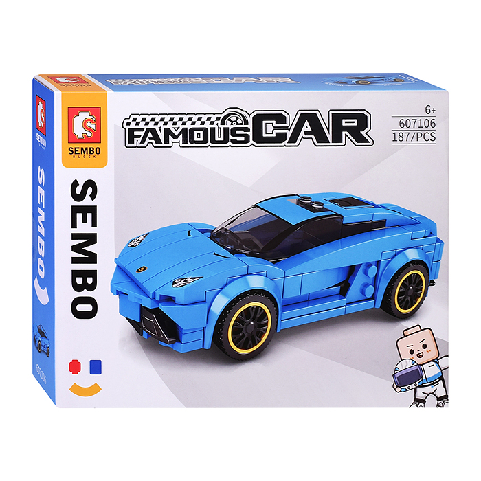 Конструктор 607105-607108 "Машина Победитель" в коробке