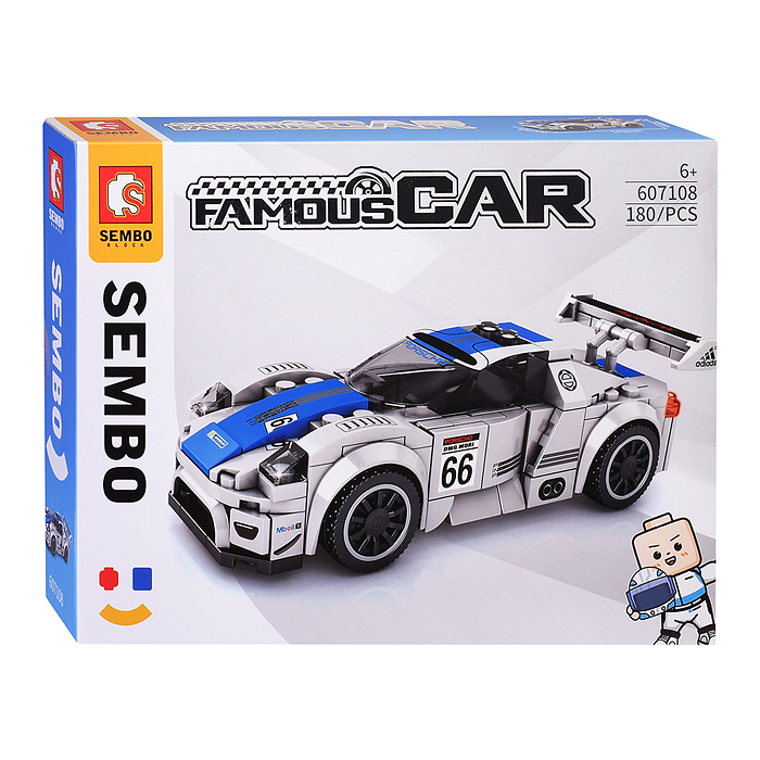 Конструктор 607105-607108 "Машина Победитель" в коробке