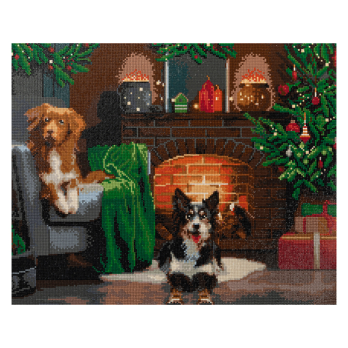 Фото к товару Кристальная (алмазная) мозаика на подрамнике "Рождественский уют" 50х40 см Кристальная (алмазная) мозаика на подрамнике "Рождественский уют" 50х40 см