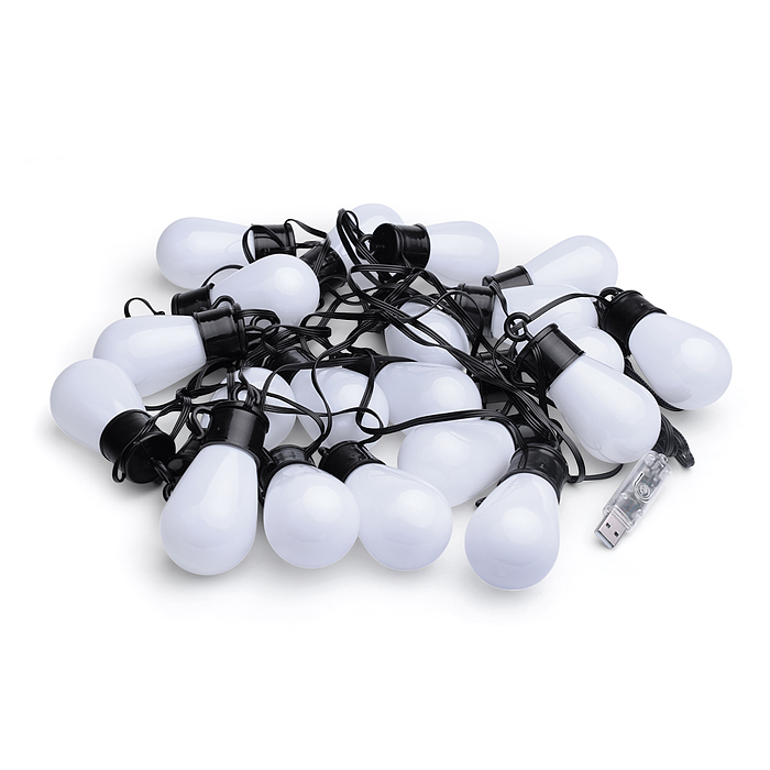 Фото к товару Электрогирлянда S0464 Smart 6 м, 20 ламп, 10 режимов, USB, ИК пульт (цветная) Электрогирлянда S0464 Smart 6 м, 20 ламп, 10 режимов, USB, ИК пульт (цветная)