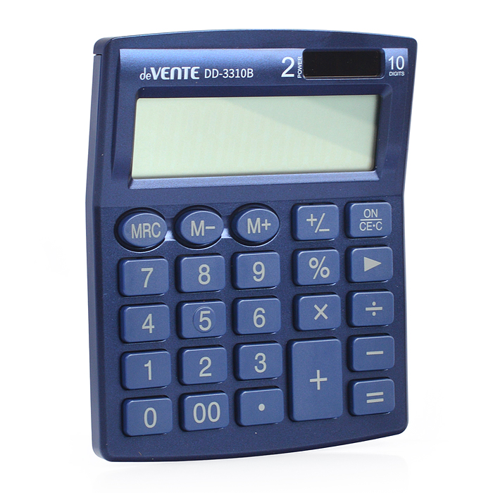 Калькулятор настольный, 105x127x21 мм, 10 разрядный, автоматическое вычисление пр