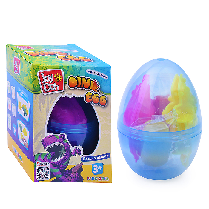 Масса для лепки набор Dino egg - Яйцо динозавра, 3D формы, 2 пакетика с тестом, Масса для лепки набор Dino egg - Яйцо динозавра, 3D формы, 2 пакетика с тестом,