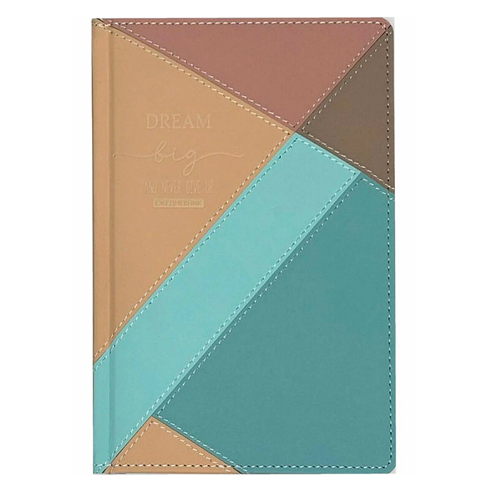 Ежедневник недатированный А5, 136л. "Abstract impressions" песочно-бирюзовый