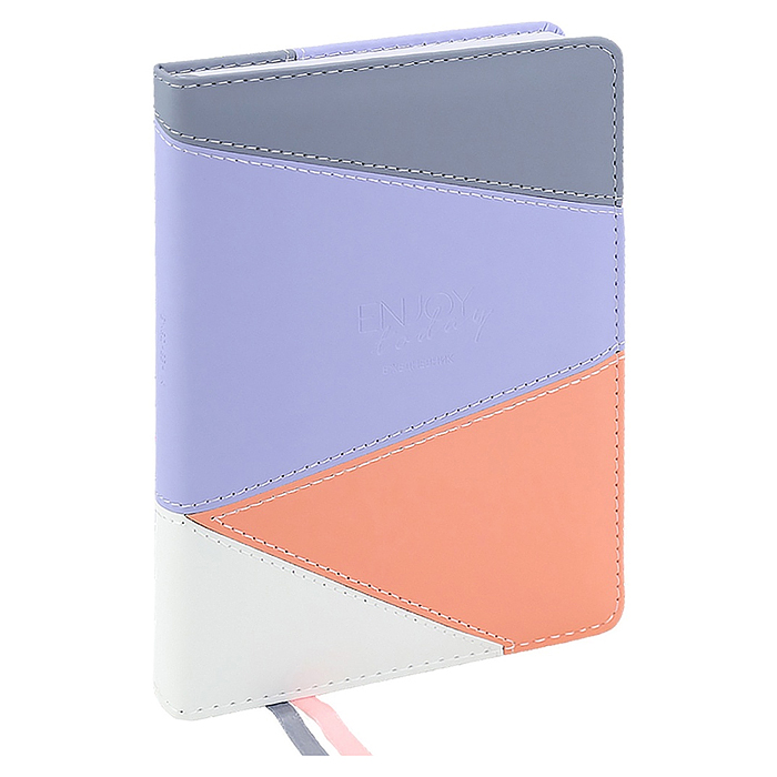 Ежедневник недатированный А5, 136л., "Abstract impressions" розовый-голубой