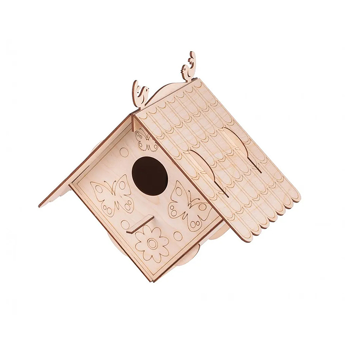 Фото к товару Конструктор из дерева.Скворечник "Уютный домик" Конструктор из дерева.Скворечник "Уютный домик"