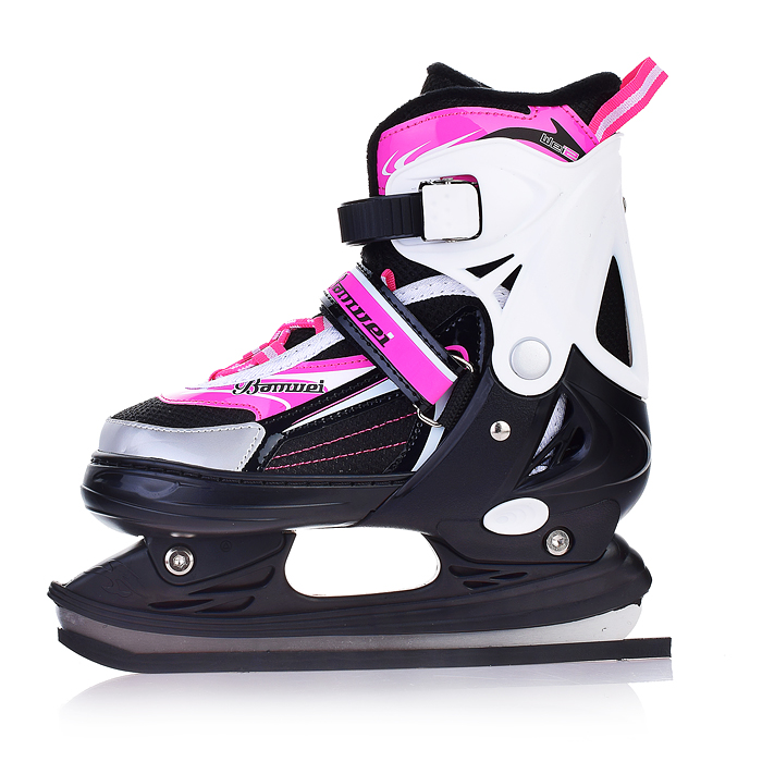 Коньки 00-3113 (размер S30-34) розовые, в сумке