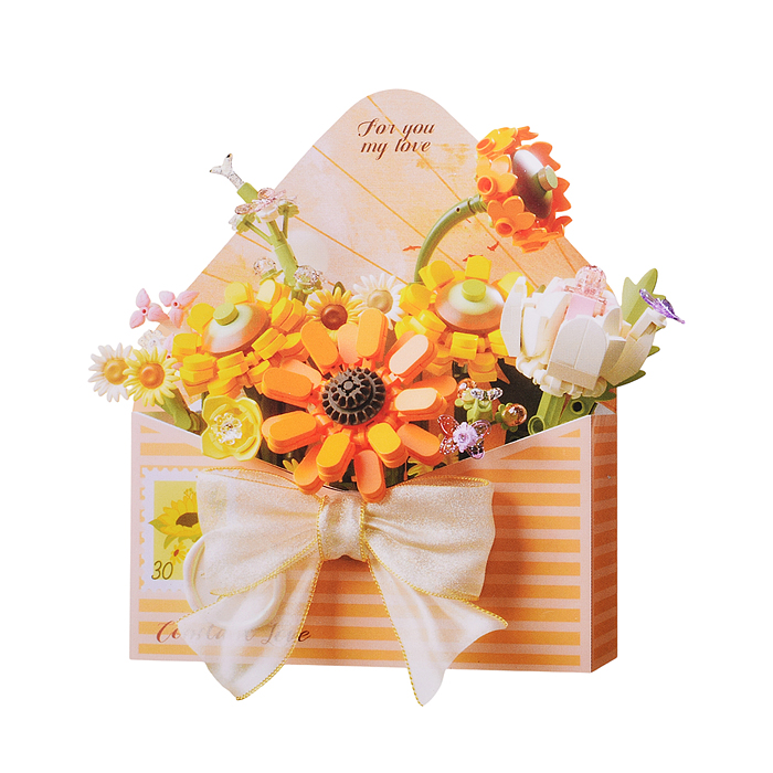 Конструктор 804222 "Цветочная композиция в конверте" (557 дет.)