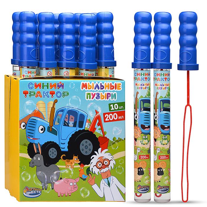 Мыльные пузыри "Синий трактор" 200 мл, в колбе 38 см, Мыльные пузыри "Синий трактор" 200 мл, в колбе 38 см,