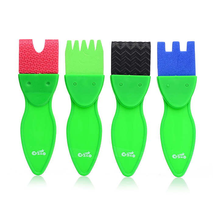 Набор EVA-кистей "Cosmo" 4 шт, фигурные, 35x30 мм, пластиковая ручка, в пластиковой упаковк Набор EVA-кистей "Cosmo" 4 шт, фигурные, 35x30 мм, пластиковая ручка, в пластиковой упаковк