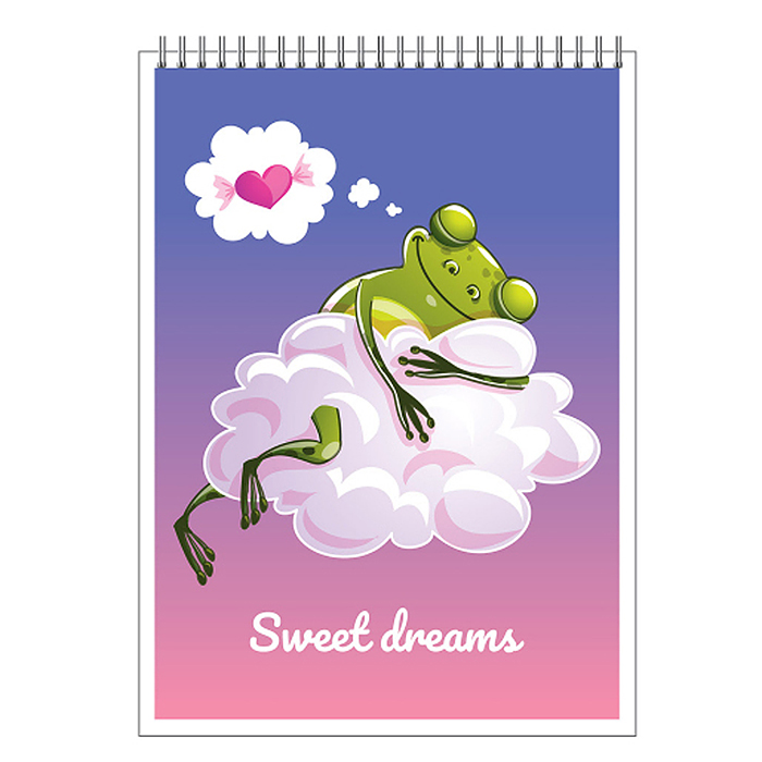 Блокнот 60 л., клетка "Лягушка в облаках" Блокнот 60 л., клетка "Лягушка в облаках"