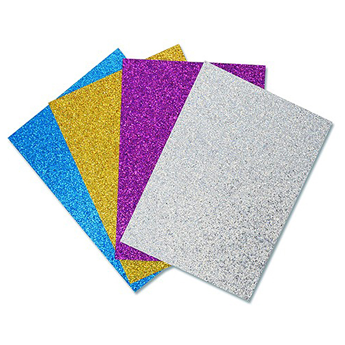Фото к товару Картон цветной 4л. 4цв. с пайетками "Битое стекло" Картон цветной 4л. 4цв. с пайетками "Битое стекло"