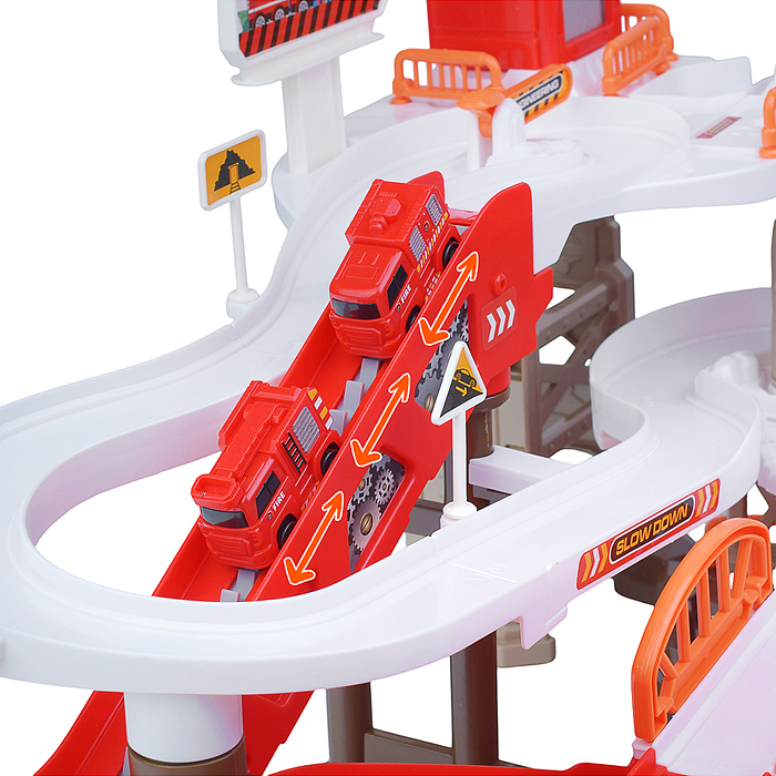 Фото к товару Парковка- трек ZX-004A "Пожарная часть" на батарейках, в коробке Парковка- трек ZX-004A "Пожарная часть" на батарейках, в коробке