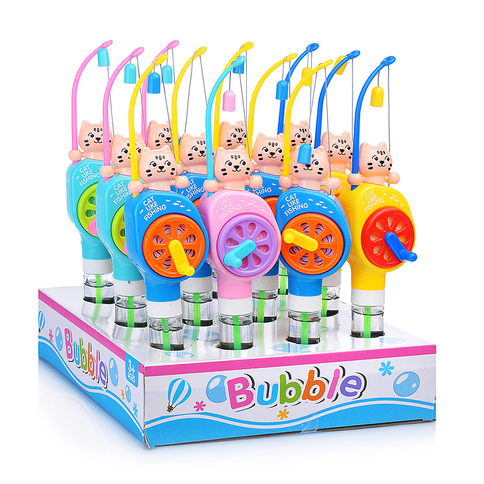 Фото к товару Мыльные пузыри 00-4070 "Удочка котик" 26,5 см Мыльные пузыри 00-4070 "Удочка котик" 26,5 см