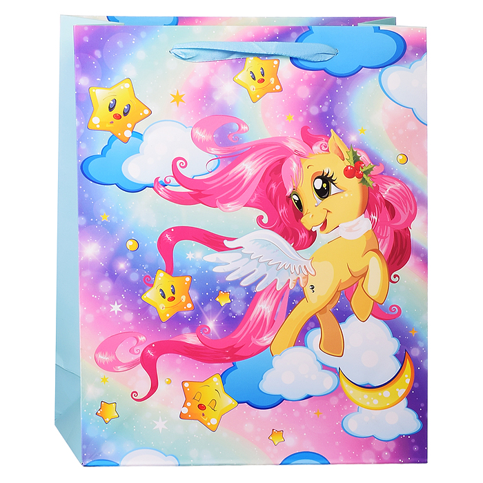 Фото к товару Пакет подарочный 00-4323 "Окрыленный единорог" 26х32х10 см Пакет подарочный 00-4323 "Окрыленный единорог" 26х32х10 см