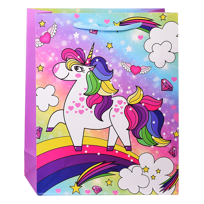 Фото к товару Пакет подарочный 00-4323 "Окрыленный единорог" 26х32х10 см Пакет подарочный 00-4323 "Окрыленный единорог" 26х32х10 см