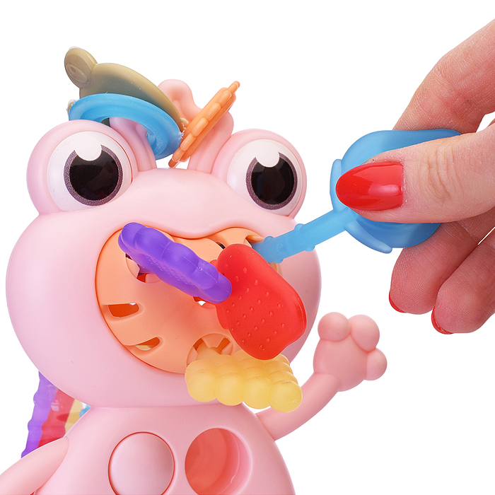 Фото к товару Погремушка-грызунок 2100A "Лягушка" в коробке Погремушка-грызунок 2100A "Лягушка" в коробке