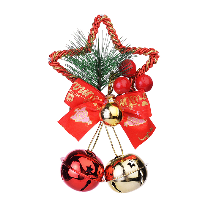 Новогоднее украшение S2009 "Подвеска звездочка" красная Новогоднее украшение S2009 "Подвеска звездочка" красная