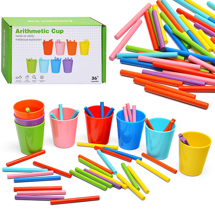 Настольная игра-сортировщик WD2159P "Палочки" в коробке