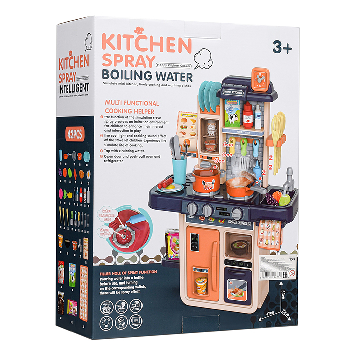 Фото к товару Игровой набор кухня MJL-909B "Маленький шеф" цвет синий, в коробке Игровой набор кухня MJL-909B "Маленький шеф" цвет синий, в коробке