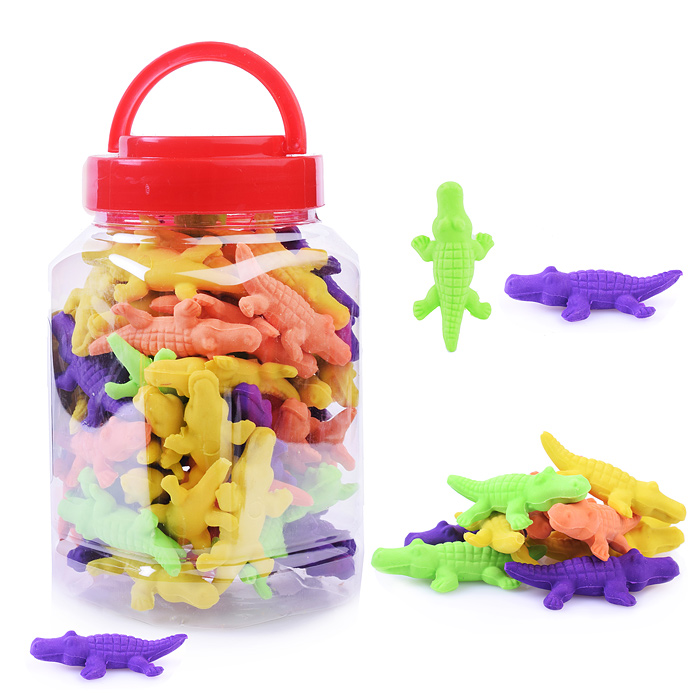 Ластик "Крокодил" термопласт. резина, микс цвета, можно использовать как счетный материал Ластик "Крокодил" термопласт. резина, микс цвета, можно использовать как счетный материал