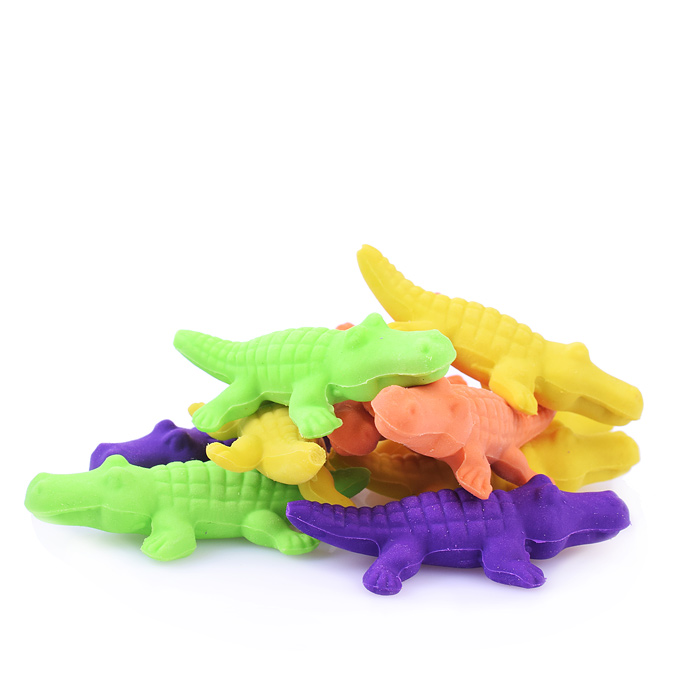 Ластик  "Крокодил" термопласт. резина,  микс цвета, можно использовать как счетный материал