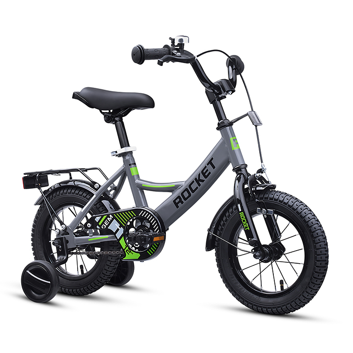 Фото к товару Велосипед 12" Rocket Gem, цвет серый Велосипед 12" Rocket Gem, цвет серый