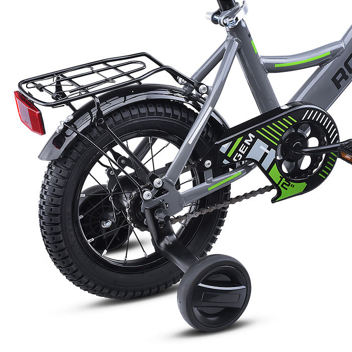 Фото к товару Велосипед 12" Rocket Gem, цвет серый Велосипед 12" Rocket Gem, цвет серый