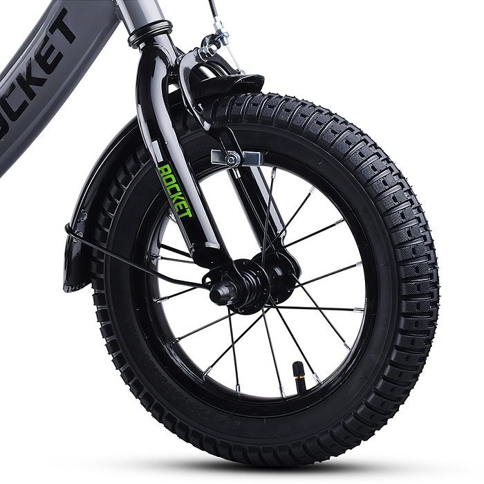 Фото к товару Велосипед 12" Rocket Gem, цвет серый Велосипед 12" Rocket Gem, цвет серый