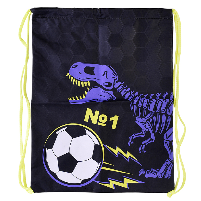 Мешок для обуви "Дино" 1 отделение, 330х420мм, петля для подвеса, полиэстер, 210 ден