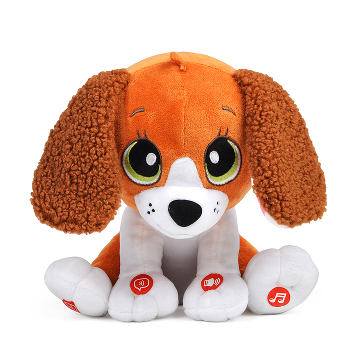 Фото к товару Щенок сказочник, интерактивный 25см, (говорит, поёт) в коробке Щенок сказочник, интерактивный 25см, (говорит, поёт) в коробке