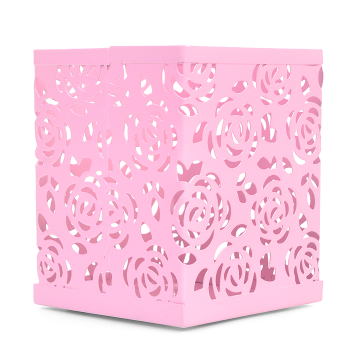 Фото к товару Подставка для пишущих принадлежностей 8x8x9,8 см, квадратный, ажурный сетчатая металлическ Подставка для пишущих принадлежностей 8x8x9,8 см, квадратный, ажурный сетчатая металлическ