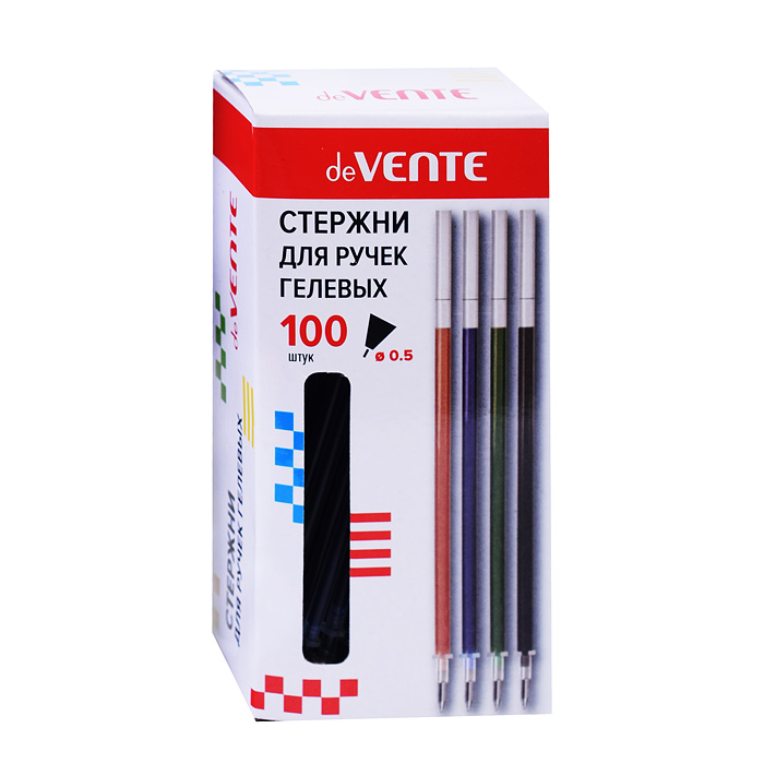 Фото к товару Стержень для ручек гелевых d=0,5 мм, 130 мм, с защитным колпачком, зеленый Стержень для ручек гелевых d=0,5 мм, 130 мм, с защитным колпачком, зеленый