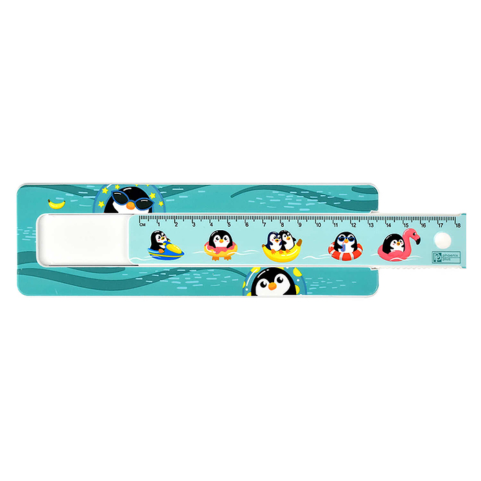 Фото к товару Пенал школьный в комплекте с линейкой "Пингины" 21х6.4х2.5 см, АБС-пластик, Пенал школьный в комплекте с линейкой "Пингины" 21х6.4х2.5 см, АБС-пластик,