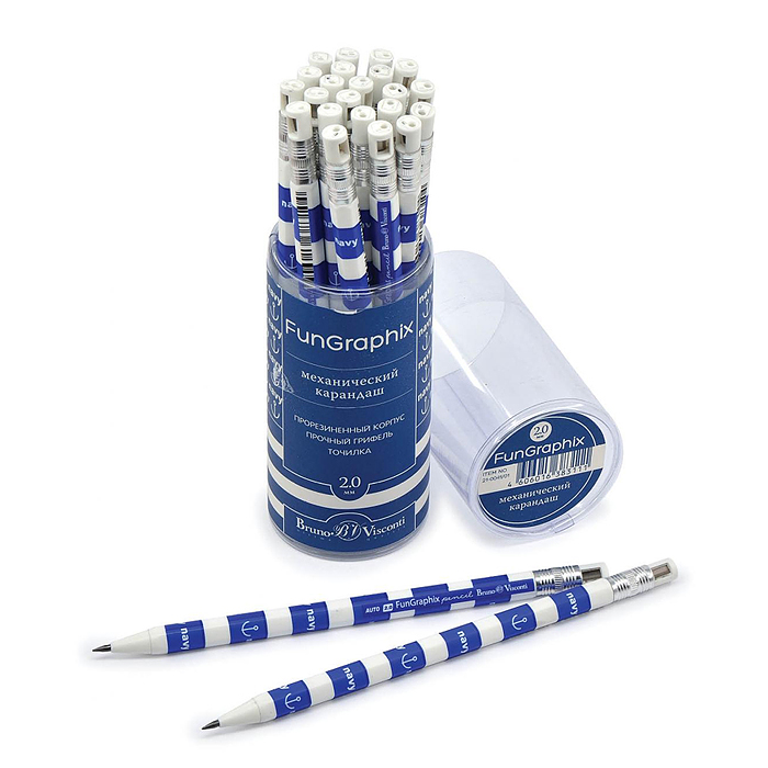 Карандаш механический цанговый с точилкой "FunGraphix. Морская" 2мм