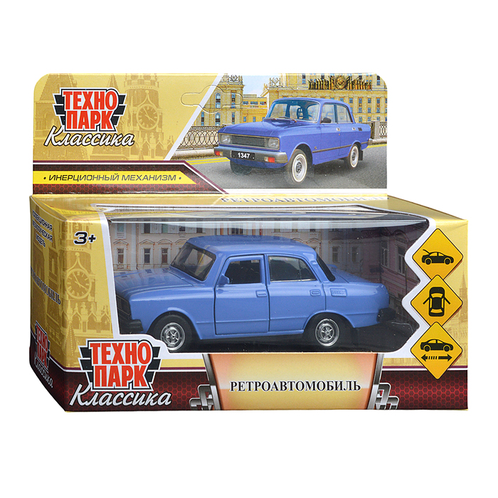 Фото к товару Машина металл АЗЛК Ретро-модель 2140sl, 12,5 см, (отк. дв, баг, сиреневый) инерц., в коробке Машина металл АЗЛК Ретро-модель 2140sl, 12,5 см, (отк. дв, баг, сиреневый) инерц., в коробке