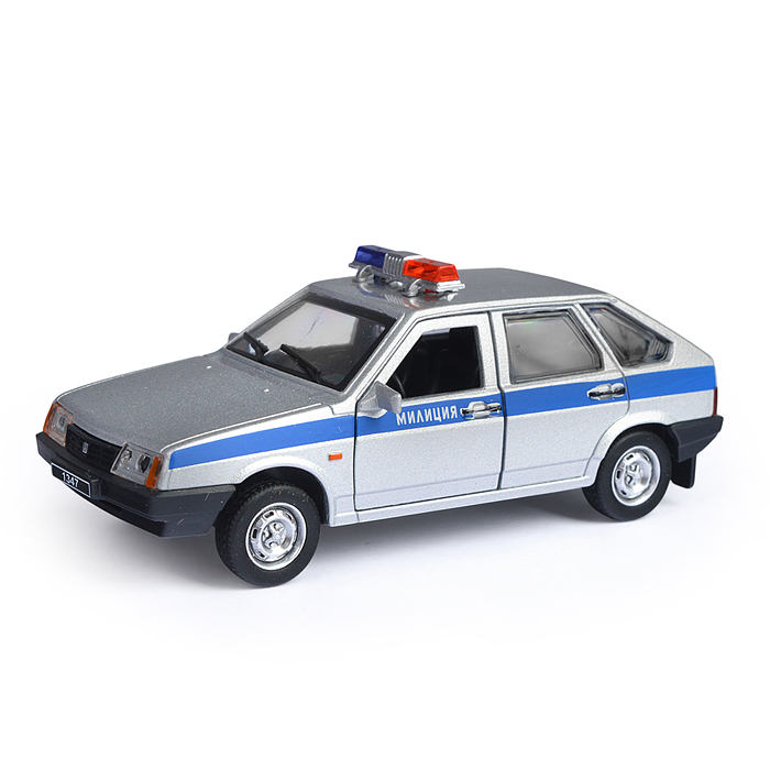 Фото к товару Машина металл ВАЗ-2109" Спутник" Милиция 12см, (откр. дв, баг, сереб,) инерц., в коробке Машина металл ВАЗ-2109" Спутник" Милиция 12см, (откр. дв, баг, сереб,) инерц., в коробке