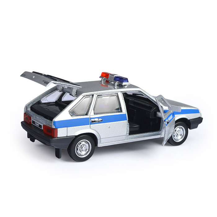 Фото к товару Машина металл ВАЗ-2109" Спутник" Милиция 12см, (откр. дв, баг, сереб,) инерц., в коробке Машина металл ВАЗ-2109" Спутник" Милиция 12см, (откр. дв, баг, сереб,) инерц., в коробке