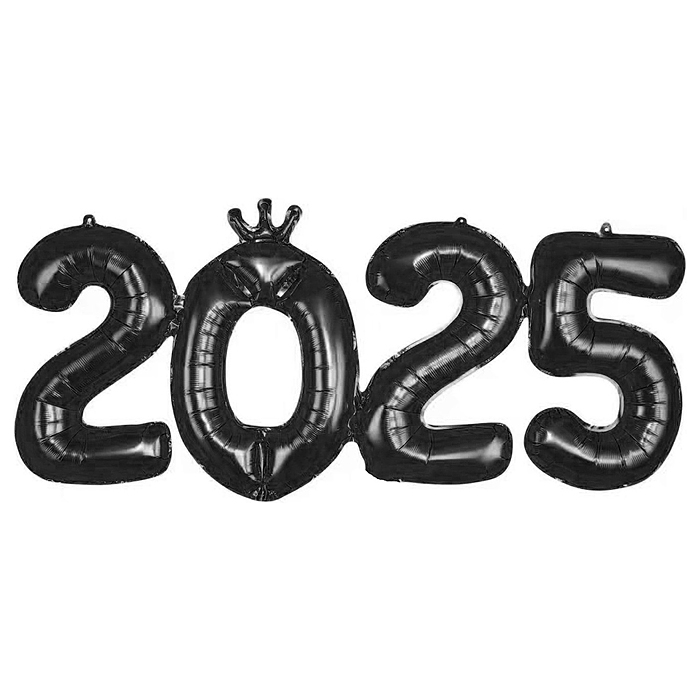 Шар с клапаном (17''/43 см) Мини-цифра, 2025, Черный, 1 шт. в уп. Шар с клапаном (17''/43 см) Мини-цифра, 2025, Черный, 1 шт. в уп.