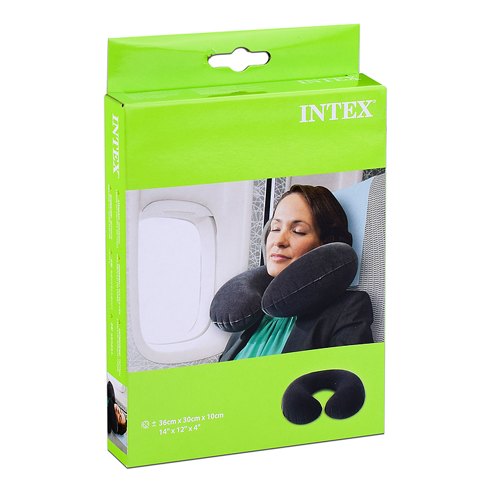 Фото к товару Подушка надувная Travel, 36 х 30 х 10 см, 68675 INTEX Подушка надувная Travel, 36 х 30 х 10 см, 68675 INTEX
