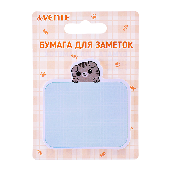 Клейкая бумага для заметок "Fanny Cats" 70x70 мм, 30 листов, офсет 80 г/м², печать 1+0, асс