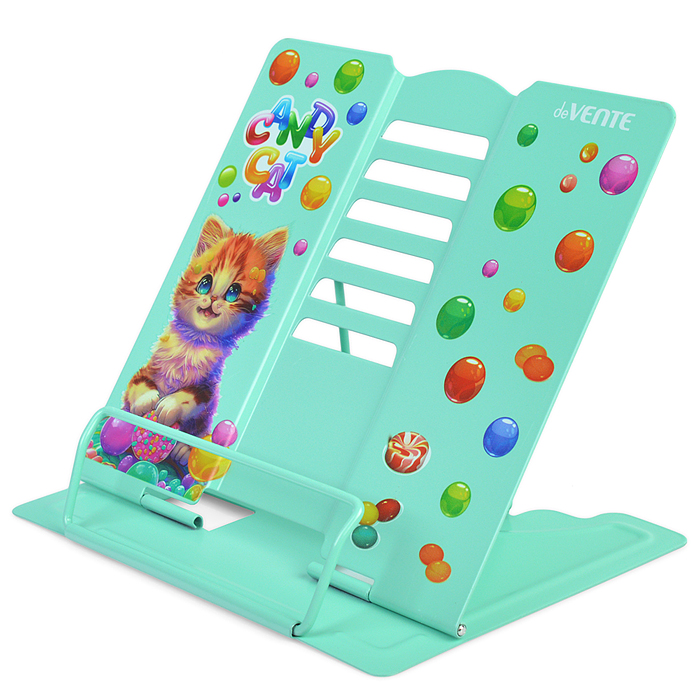 Подставка для учебников и книг "Candy Cat" 20x19 см, металлическая окрашенная, вес 430 г, с Подставка для учебников и книг "Candy Cat" 20x19 см, металлическая окрашенная, вес 430 г, с
