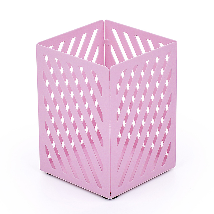 Подставка металлическая, для пишущих принадлежностей "Pastel" 7,2x7,2x10 см, квадратная,  цв