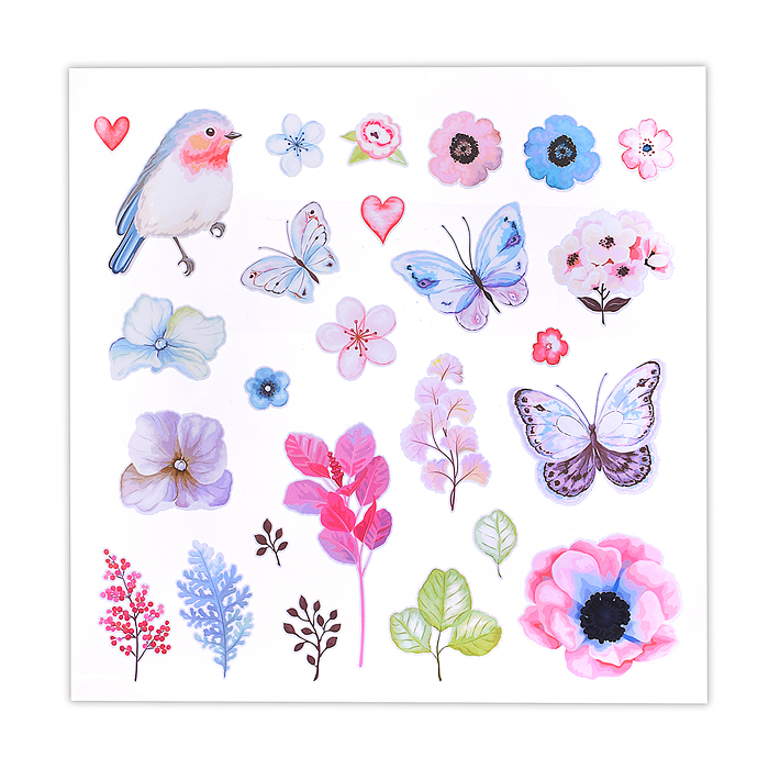 Набор термонаклеек для декорирования текстильных изделий "Spring" 21,5х21,3 см, в пластиков