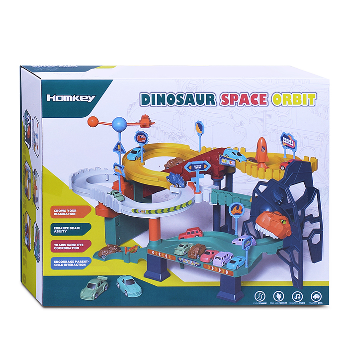 Фото к товару Парковка 5506A "Космические динозавры" в коробке Парковка 5506A "Космические динозавры" в коробке