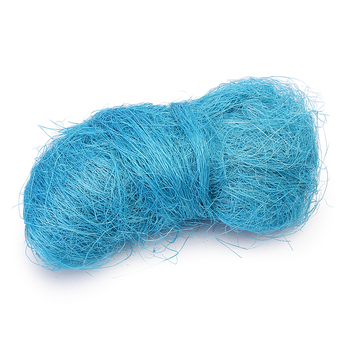 Волокно сизалевое натуральное 50 г, голубое, в пластиковом пакете с блистерным подвесом Волокно сизалевое натуральное 50 г, голубое, в пластиковом пакете с блистерным подвесом