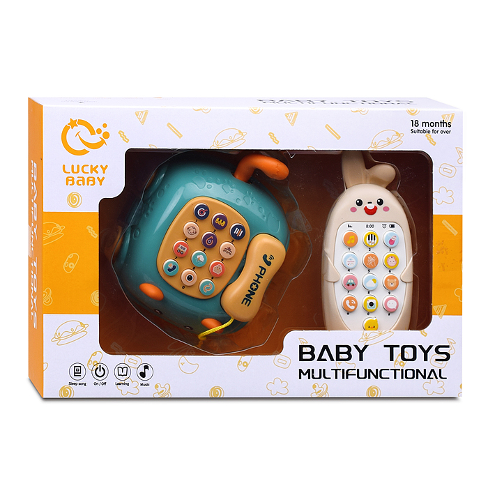 Фото к товару Набор игрушек развивающих LDJ215-3 "Веселый телефон" на батарейках, в коробке Набор игрушек развивающих LDJ215-3 "Веселый телефон" на батарейках, в коробке