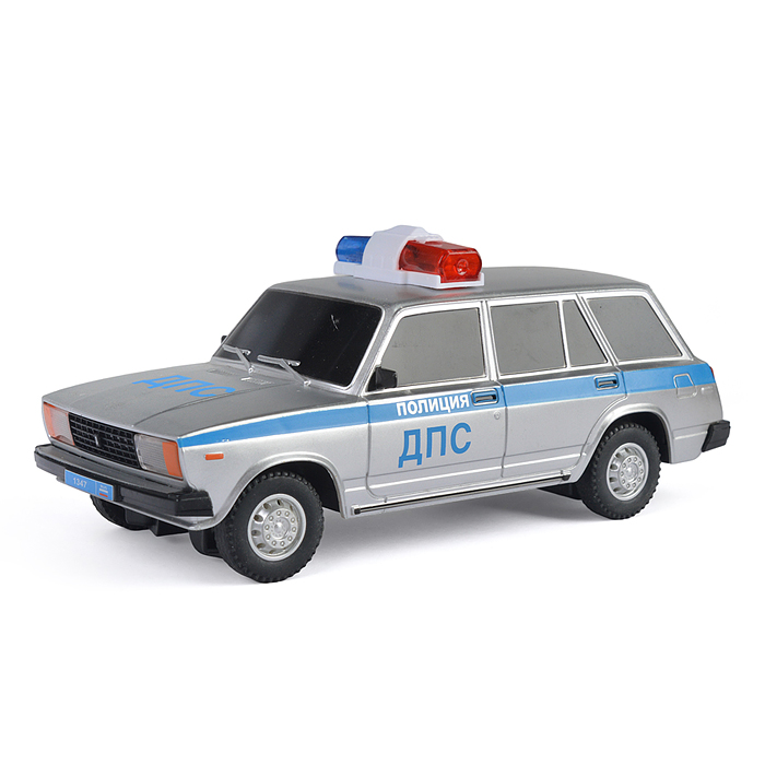 Фото к товару Машина р/у Lada ВАЗ-2104 ДПС 18 см, (свет, серебряный) в коробке Машина р/у Lada ВАЗ-2104 ДПС 18 см, (свет, серебряный) в коробке