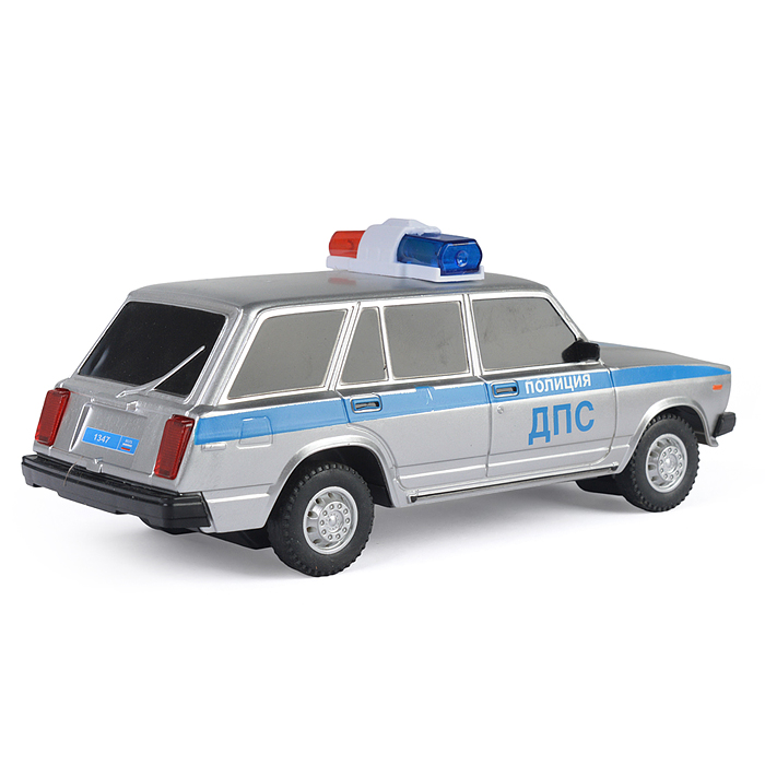 Фото к товару Машина р/у Lada ВАЗ-2104 ДПС 18 см, (свет, серебряный) в коробке Машина р/у Lada ВАЗ-2104 ДПС 18 см, (свет, серебряный) в коробке