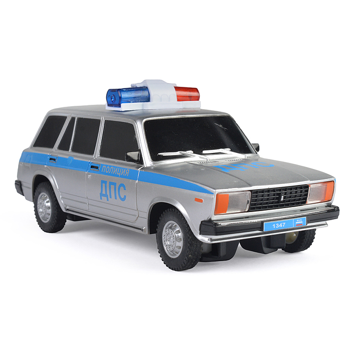 Фото к товару Машина р/у Lada ВАЗ-2104 ДПС 18 см, (свет, серебряный) в коробке Машина р/у Lada ВАЗ-2104 ДПС 18 см, (свет, серебряный) в коробке